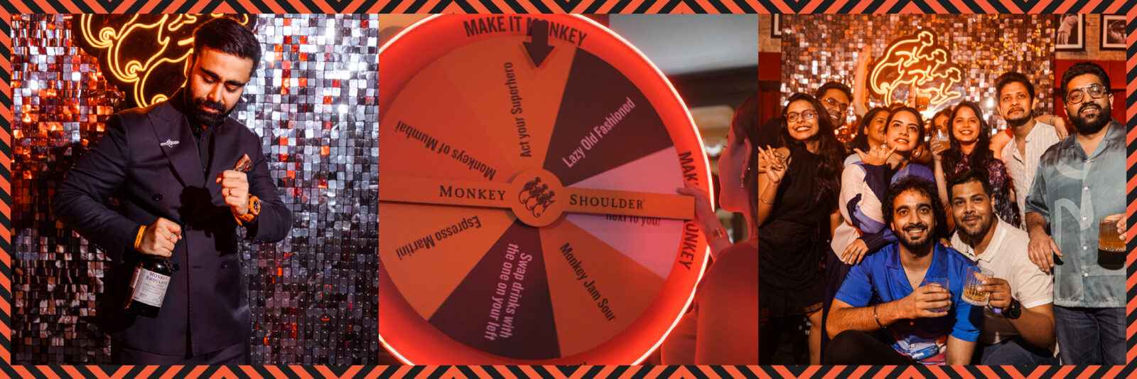 Monkey Shoulder three city event carousel mockup